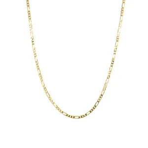 10 Karat Gold Thin Solid Figaro Chain