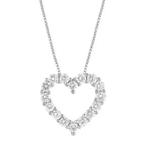 1.00 cttw Beautiful Lab Diamond Heart Pendant by Mercury Rings