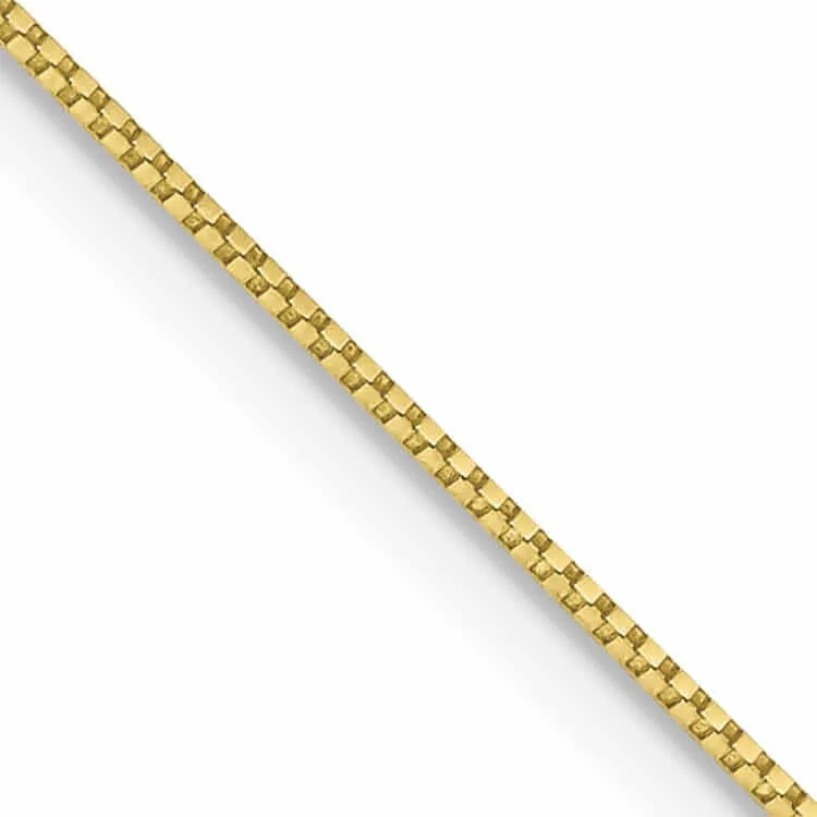 10k Yellow Gold Box Chain .7MM wide