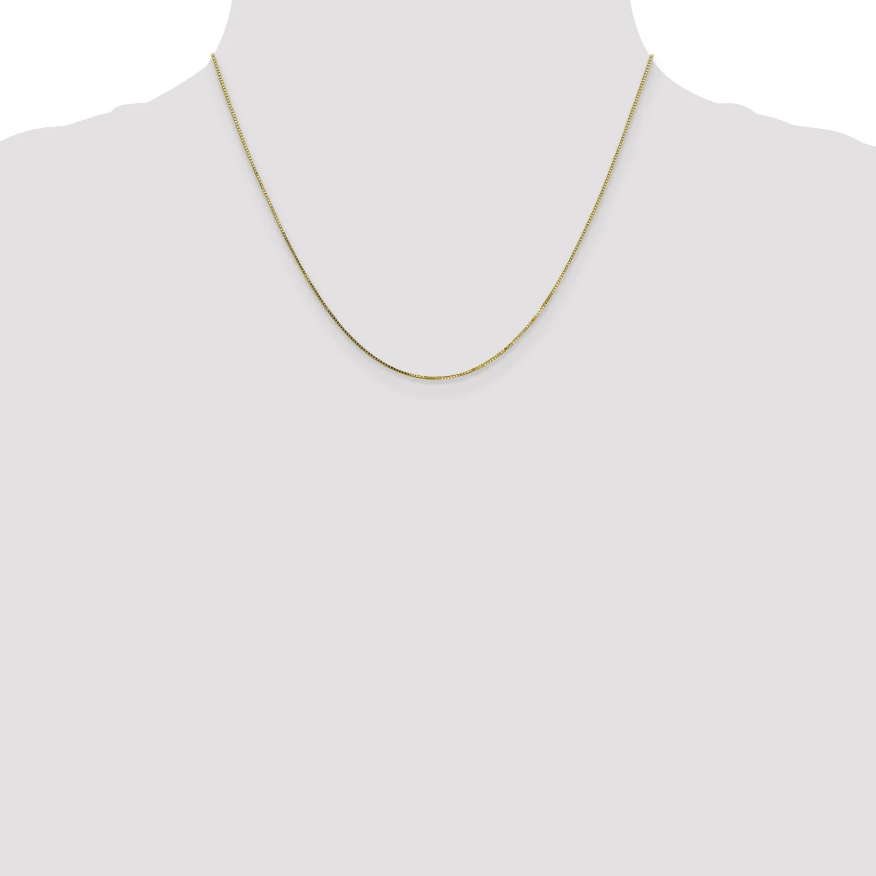 10k Yellow Gold Box Chain .7MM wide