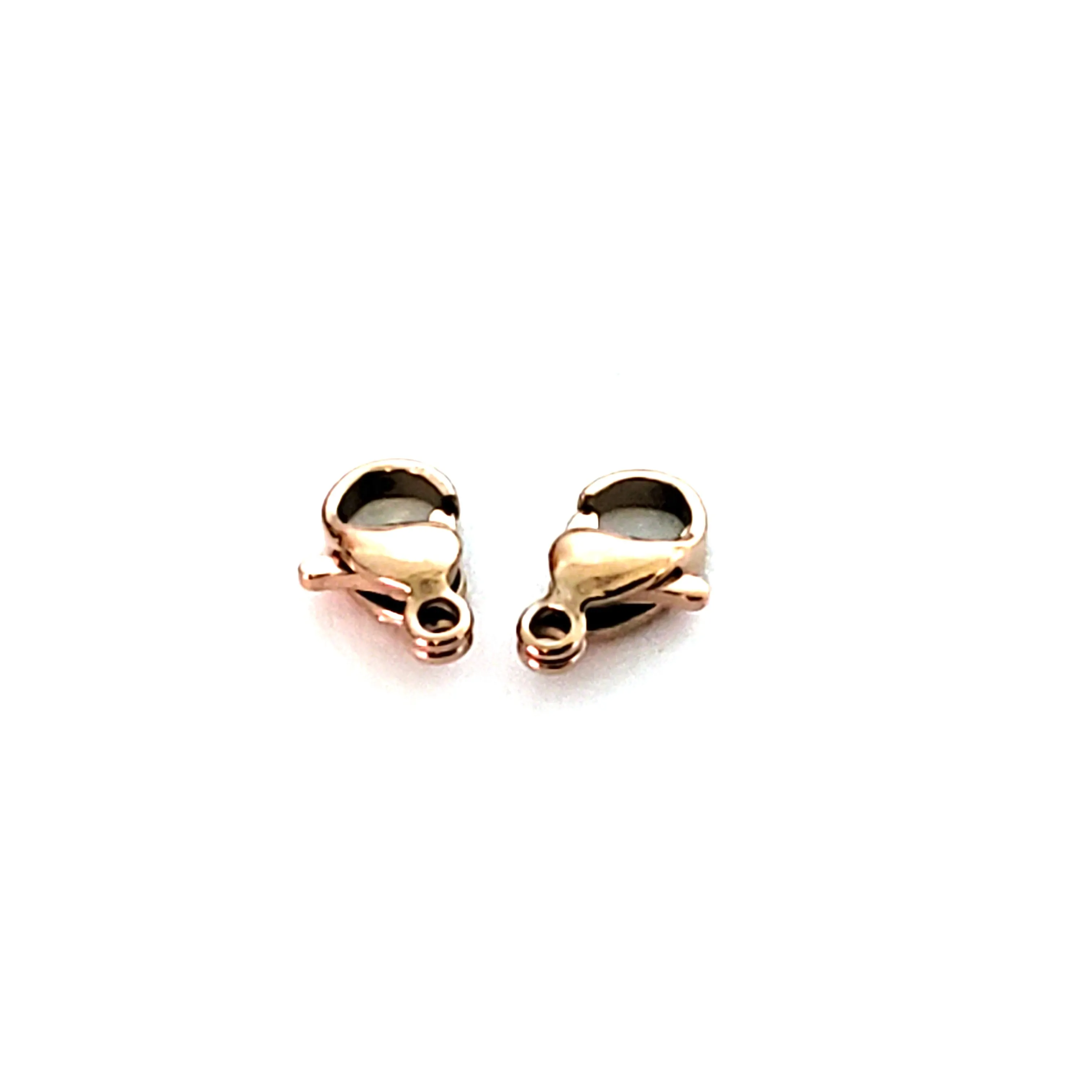 10mm Rose Gold Lobster Clasps, Stainless Steel Real Rose Gold Plated, Lot Size 50 Clasps, #1330 RG