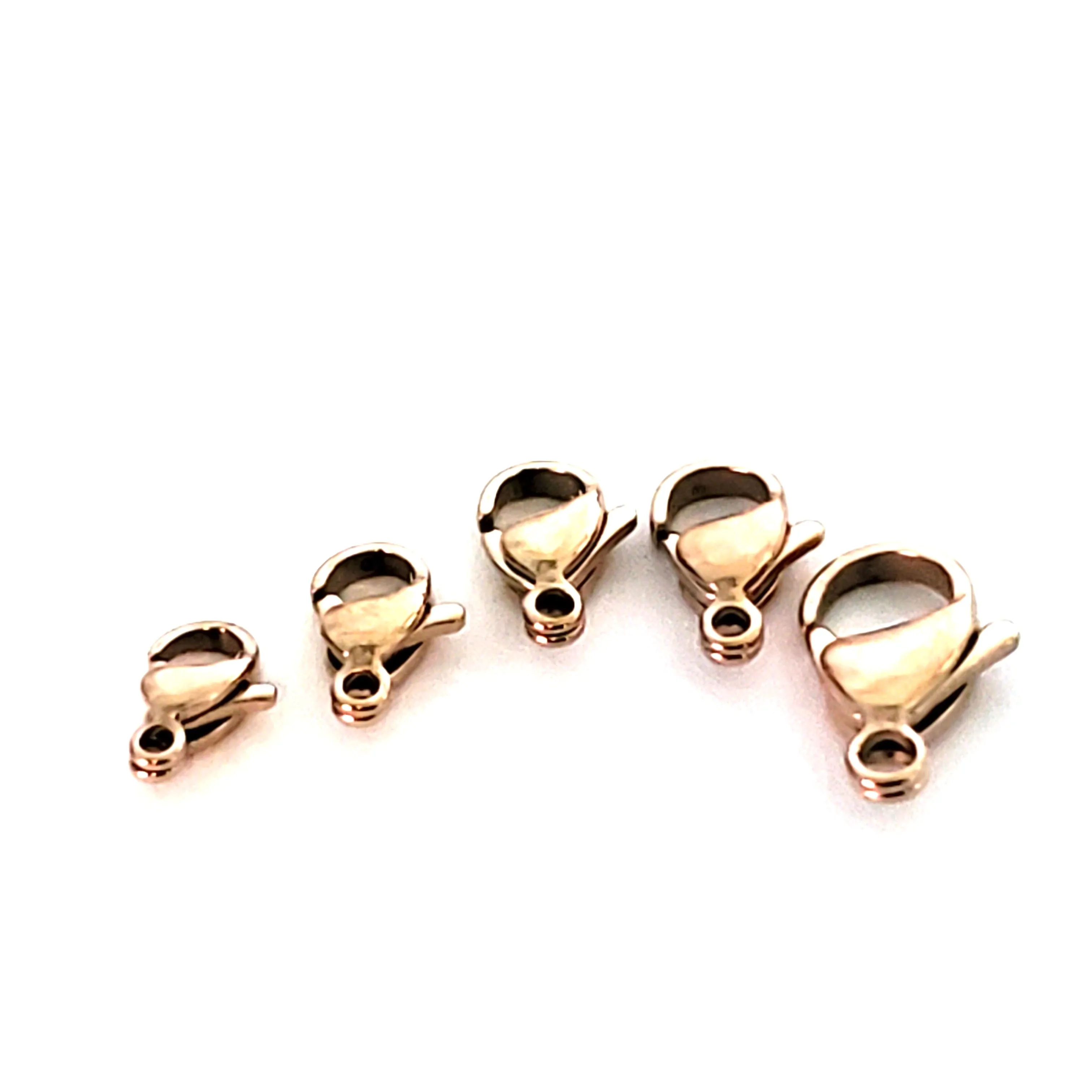 10mm Rose Gold Lobster Clasps, Stainless Steel Real Rose Gold Plated, Lot Size 50 Clasps, #1330 RG