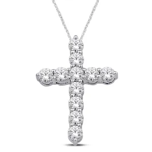 14K White Gold 3/4 Ct.Tw.Diamond Fashion Pendant