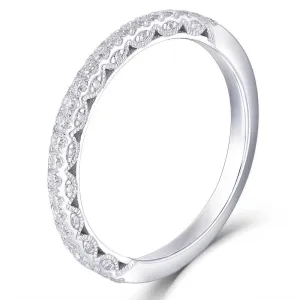 14k White Gold Moissanite Half Eternity / Anniversary Band 0.29ct