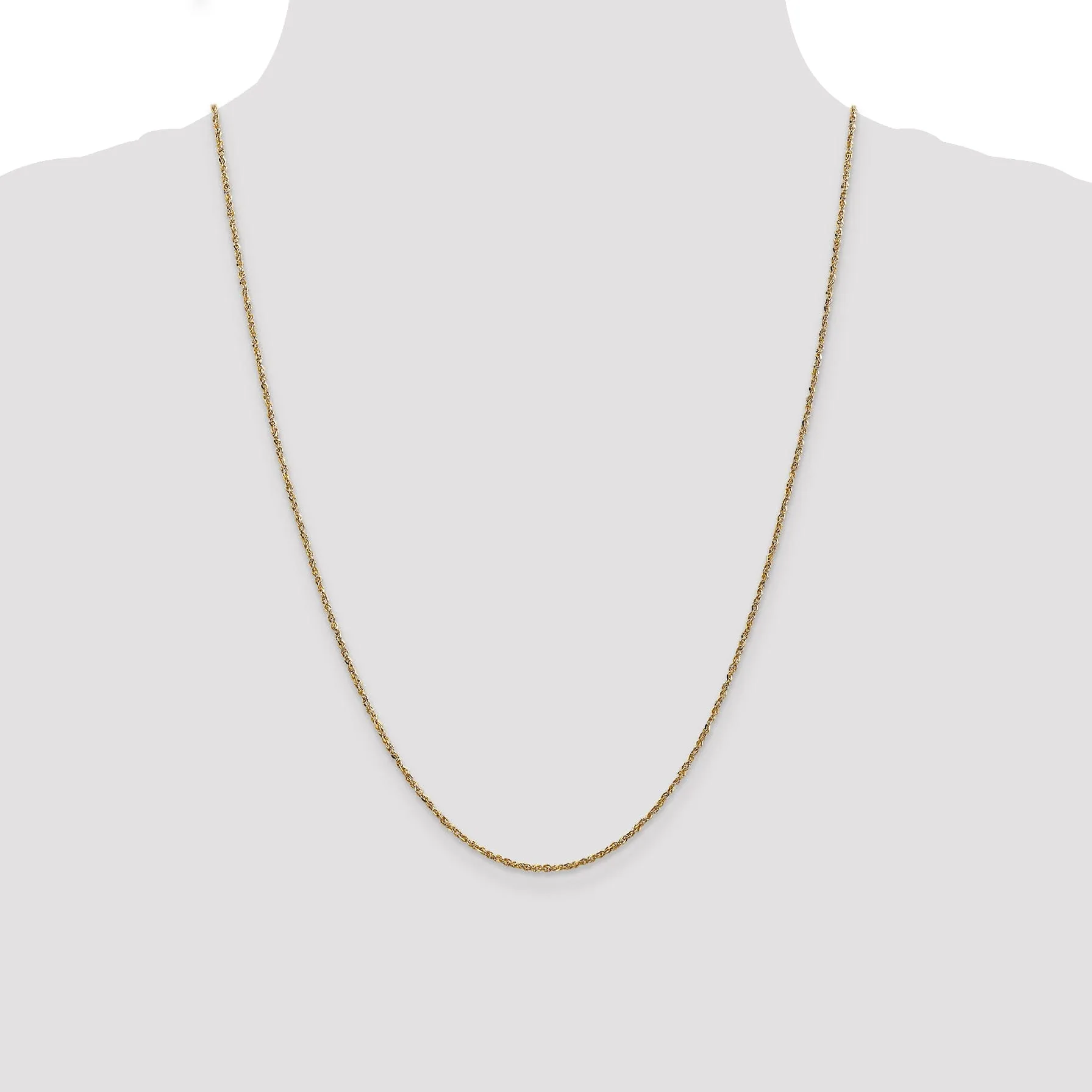 14k Yellow Gold 1.70mm Polished Ropa Chain