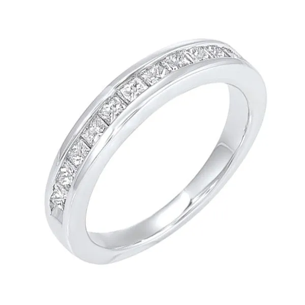 14KT White Gold & Diamond Classic Book Princess Channel Fashion Ring   - 3/4 ctw