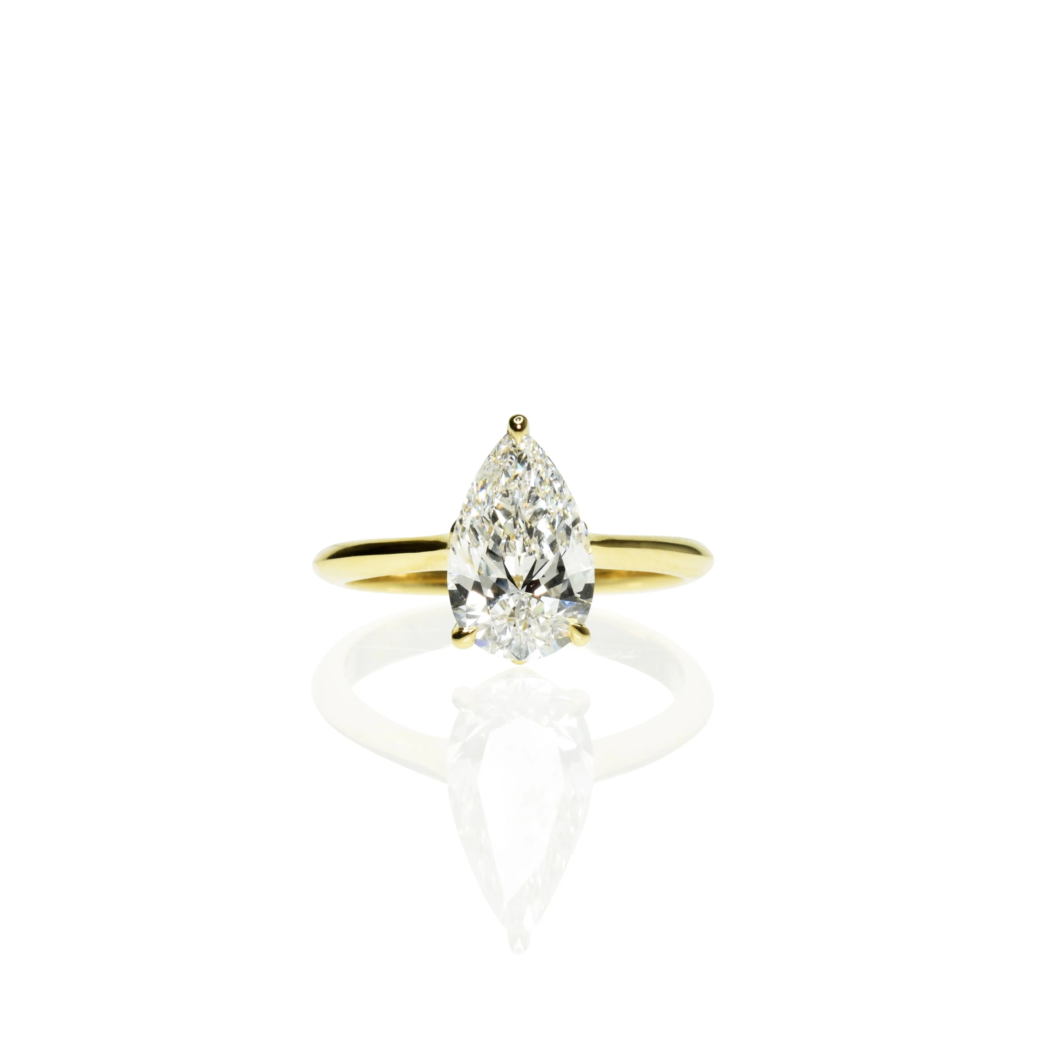 1.6ct Pear Shaped Diamond Engagement Ring