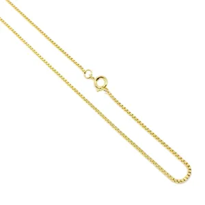 18k Gold Filled Box Chain 1.2mm Thickness Gold Chain Components Jewelry Making For Wholesale Retailers And Jewelry Supply