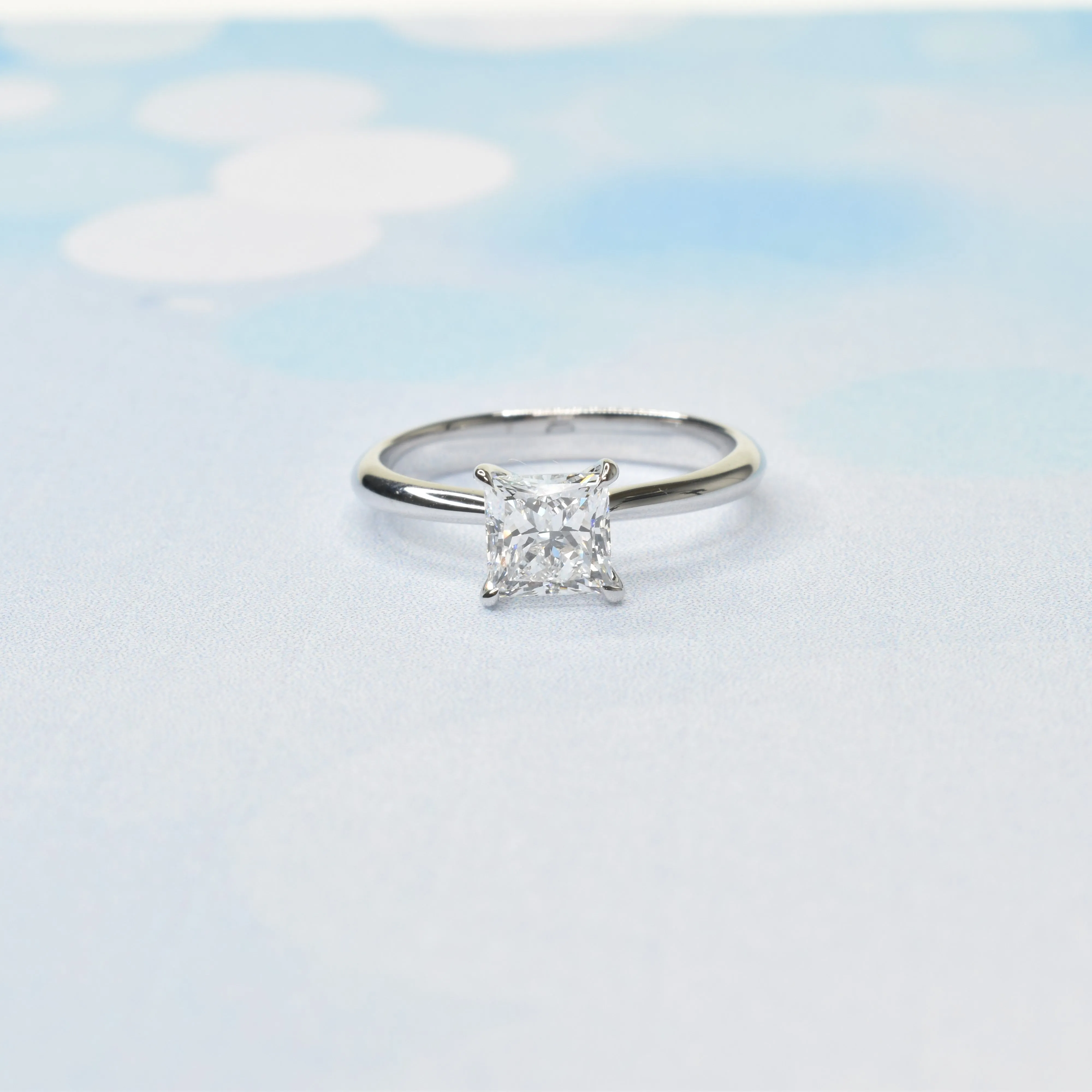 1ct Princess Cut Diamond Engagement Ring