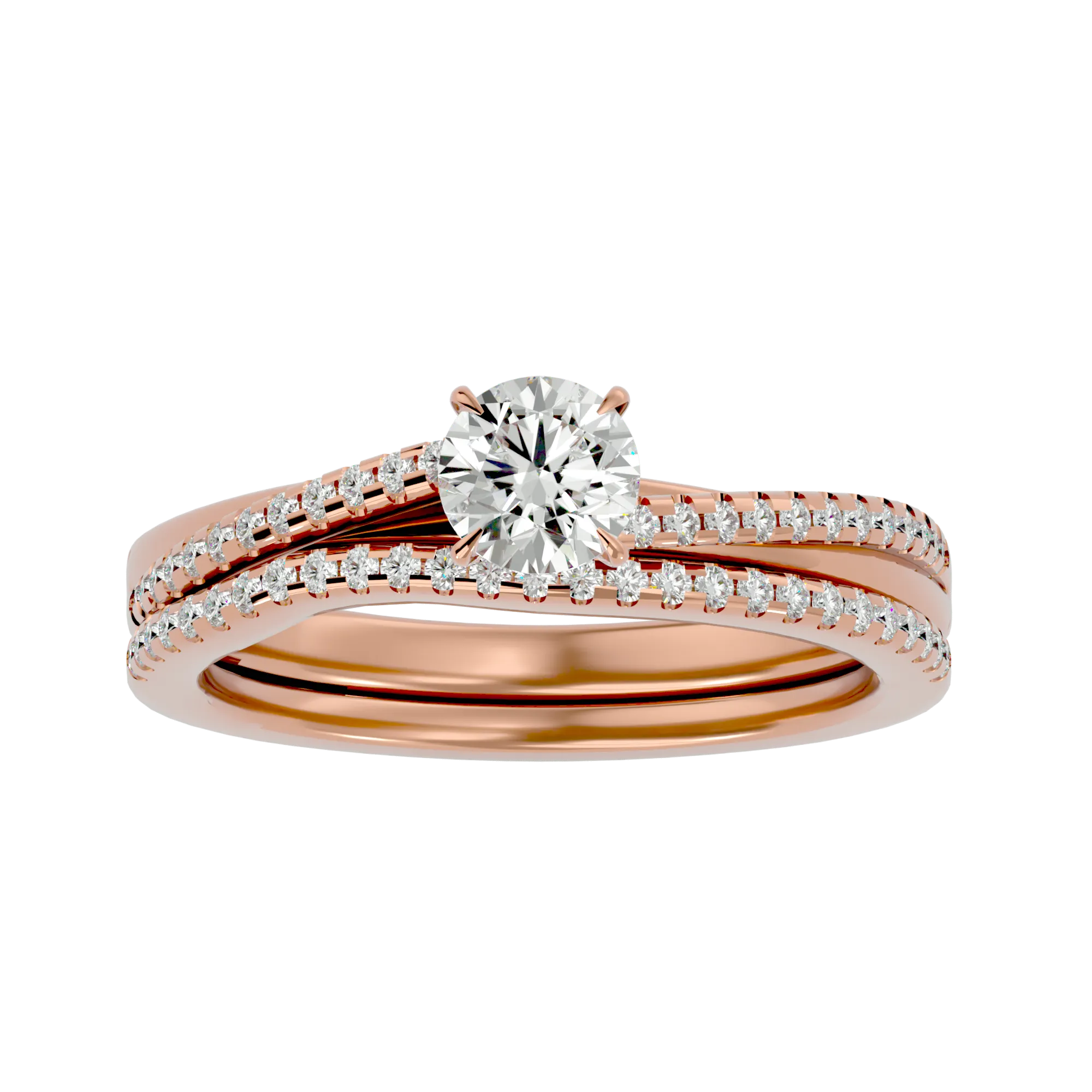 3/4 ctw Round Lab Grown Diamond Bridal Ring