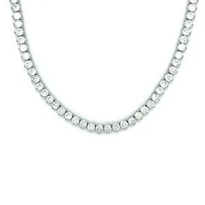 3mm Ibiza Diamond CZ's 3 Prong Tennis Necklace