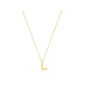 9ct Yellow Gold Initial Necklace NK435/L