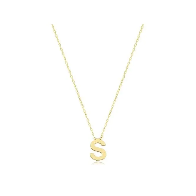 9ct Yellow Gold Initial Necklace NK435/S