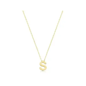 9ct Yellow Gold Initial Necklace NK435/S