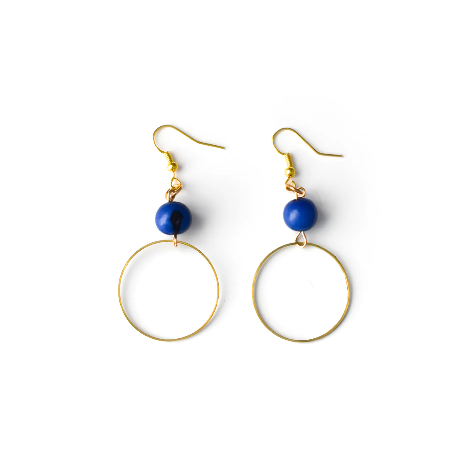 Acai Hoop Earrings in Blue