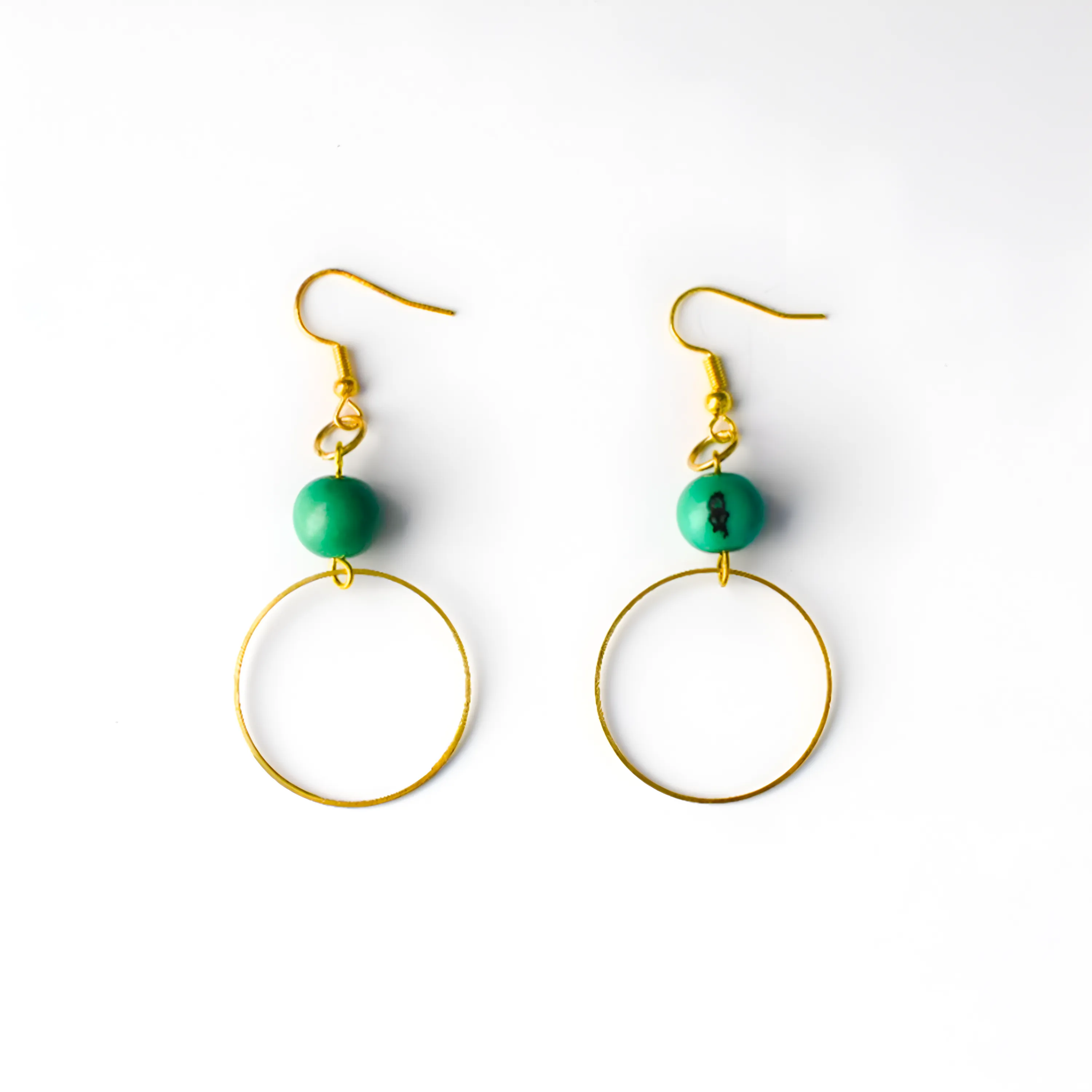 Acai Hoop Earrings in Sea Green