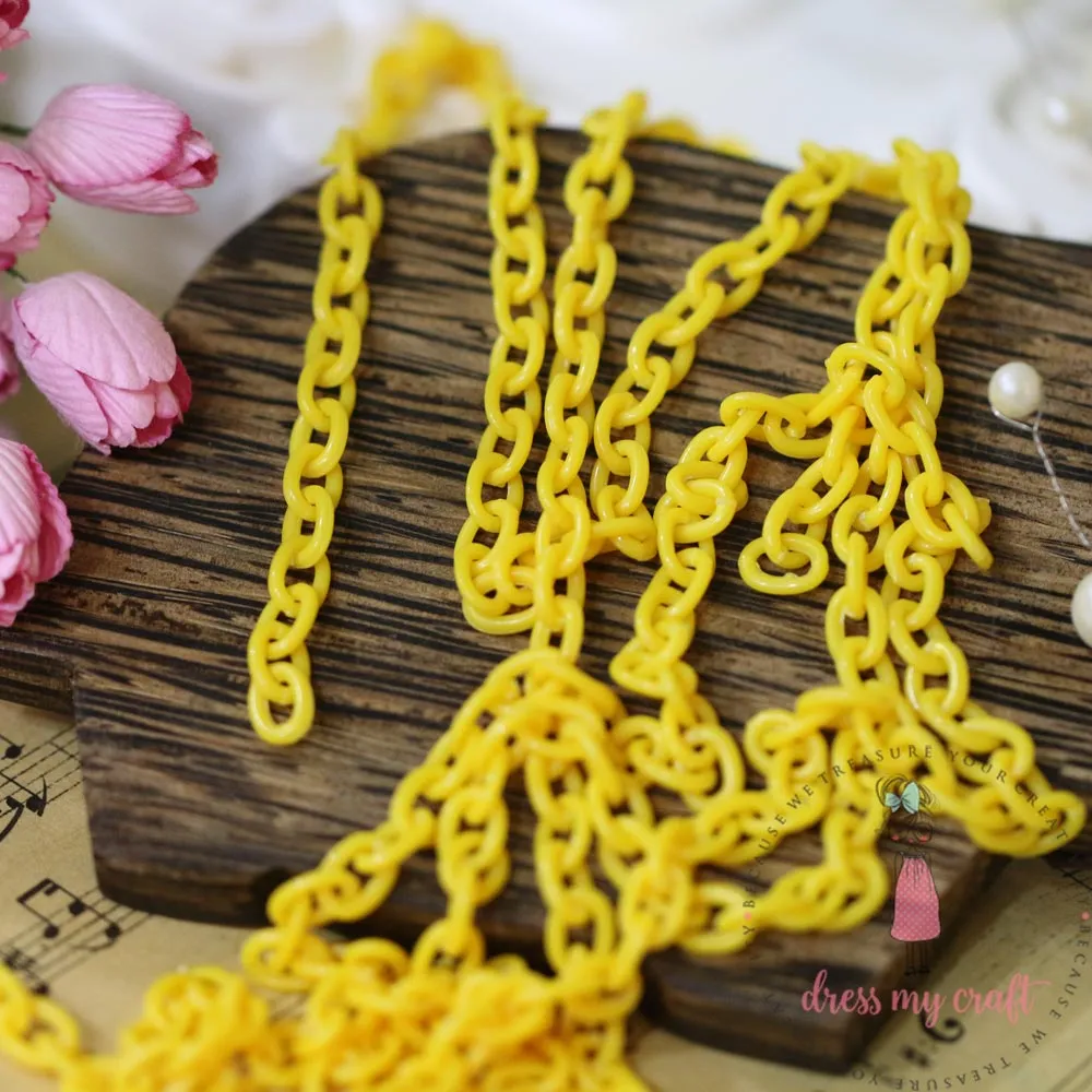 Acrylic Chain - Bright Yellow