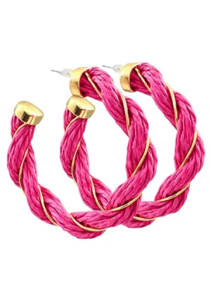 Adina Hoops-Fuchsia ***FINAL SALE***