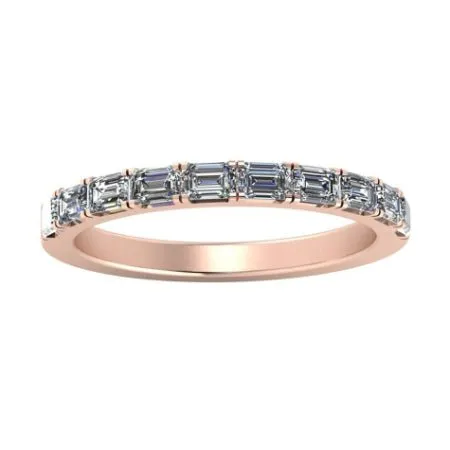 Anya Baguette Trendy Diamond Wedding Ring