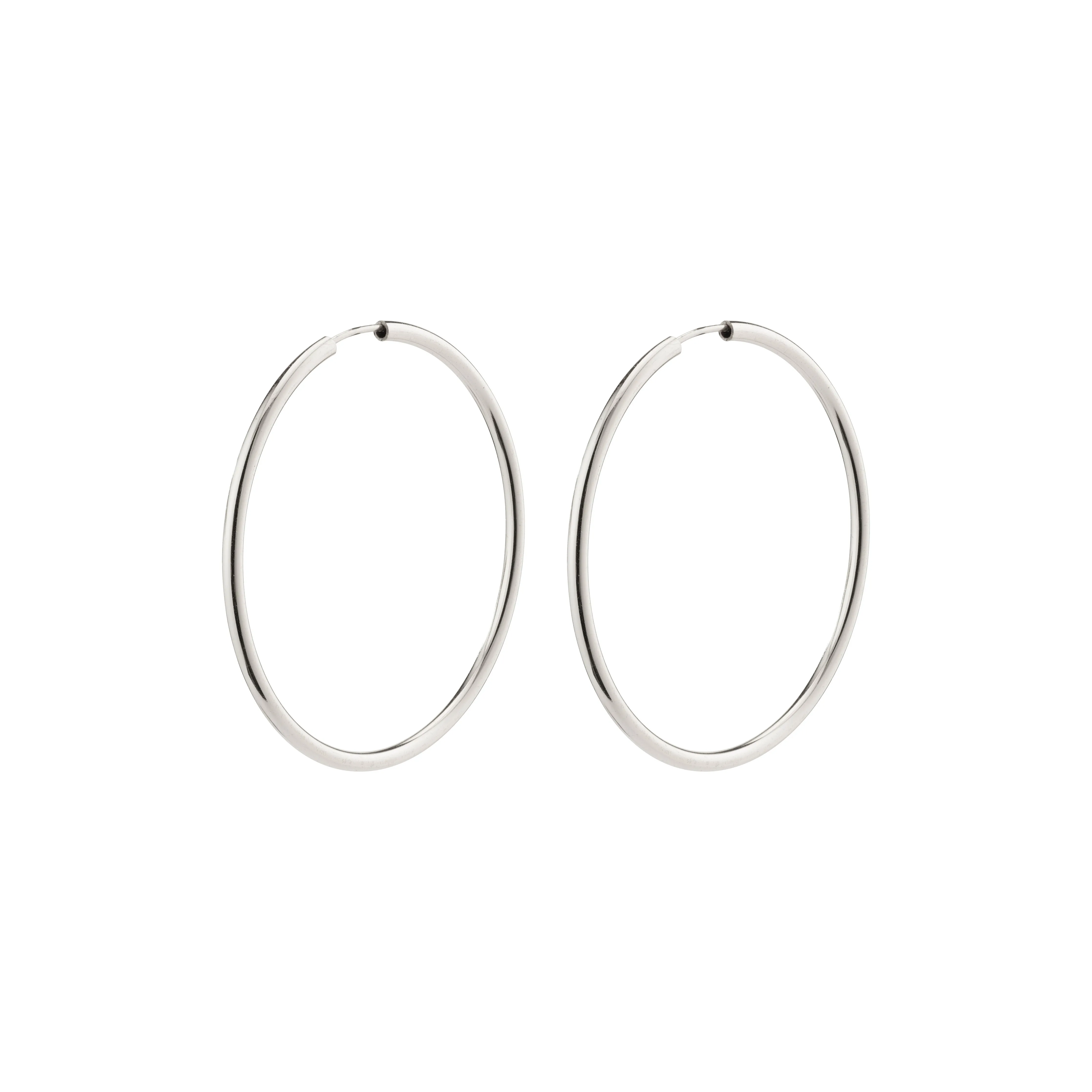 APRIL recycled medium-size hoop earrings silver-plated