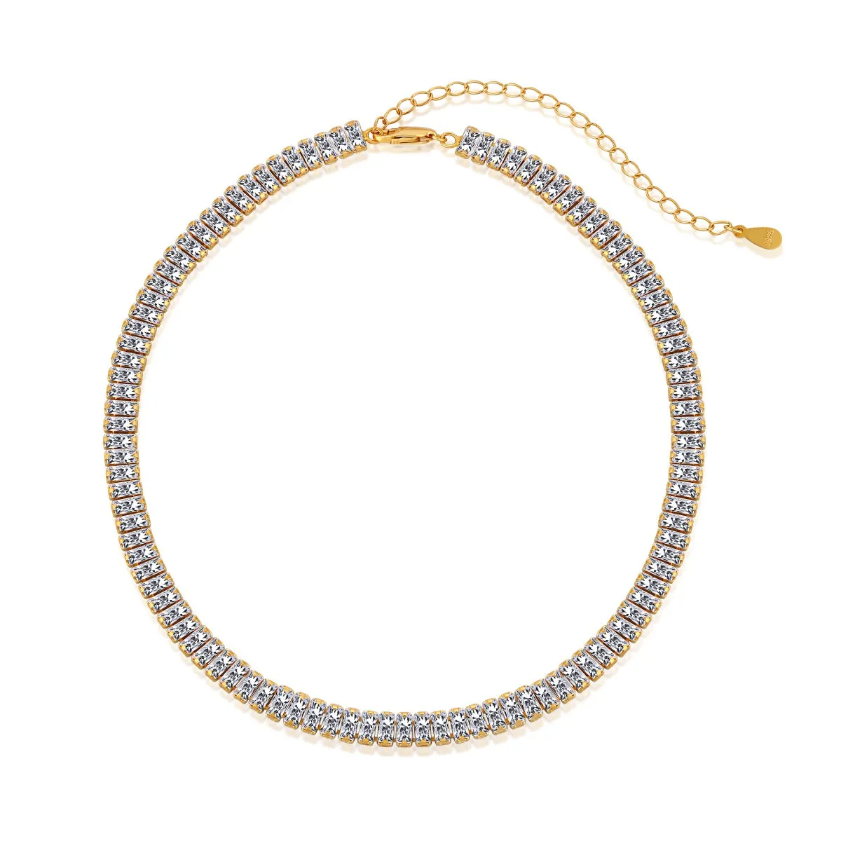 Baguette Tennis Choker Necklace