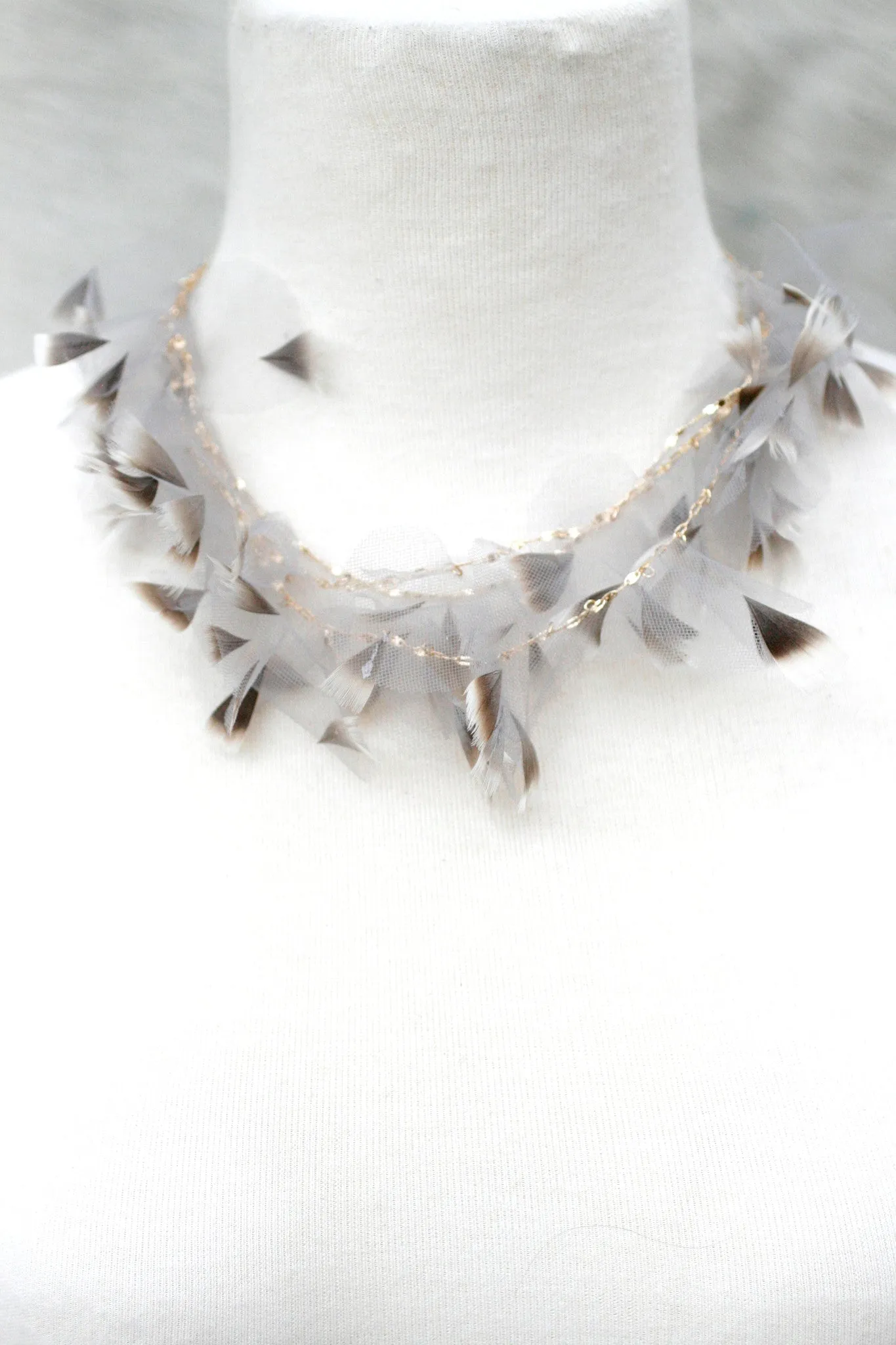 Ballerina Tulle Feather Necklace