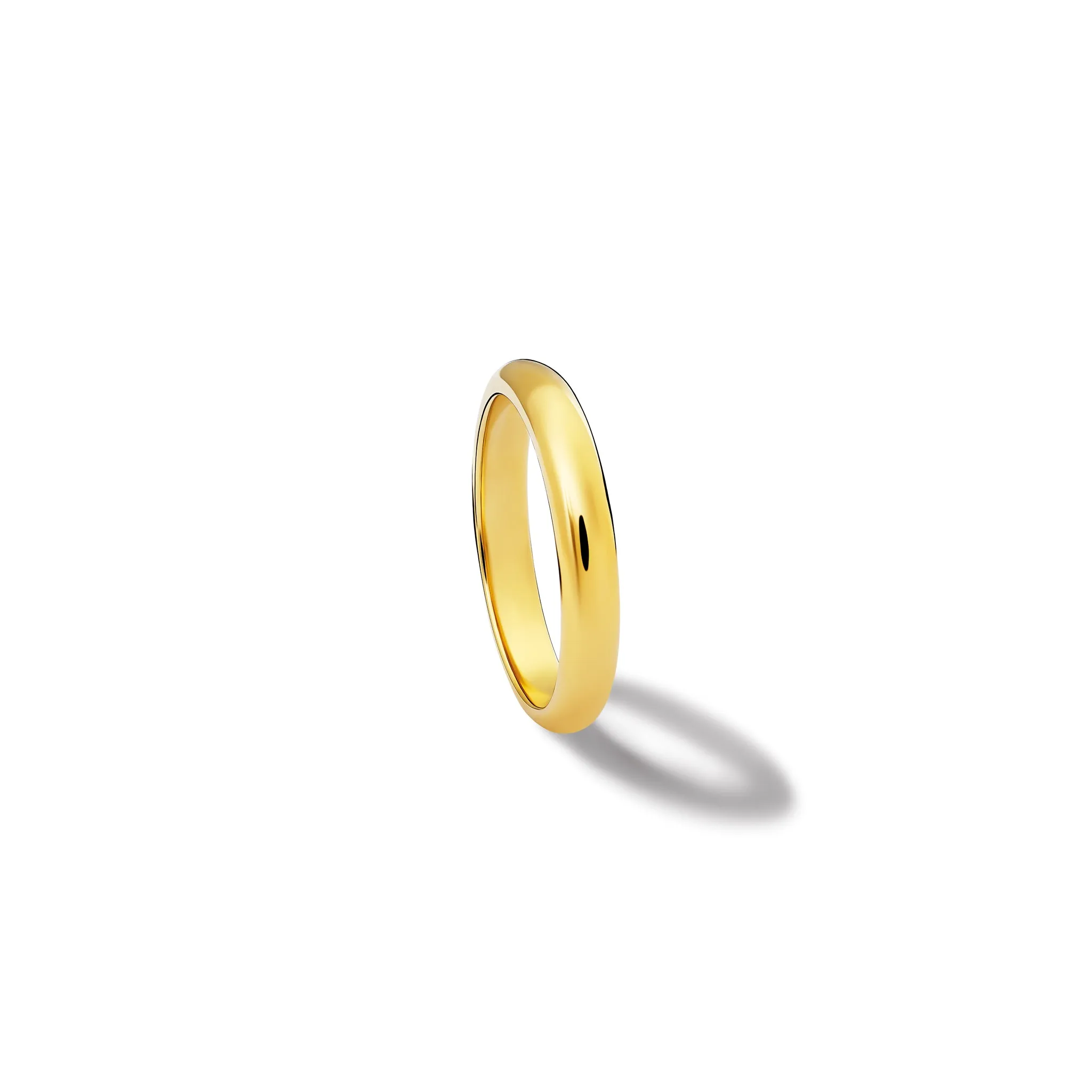 Barrel 3mm Wedding Band 18ct Yellow Gold