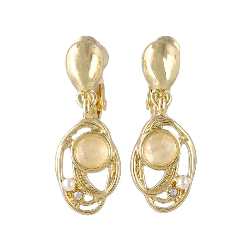 Bijou Drop Clip On Earrings