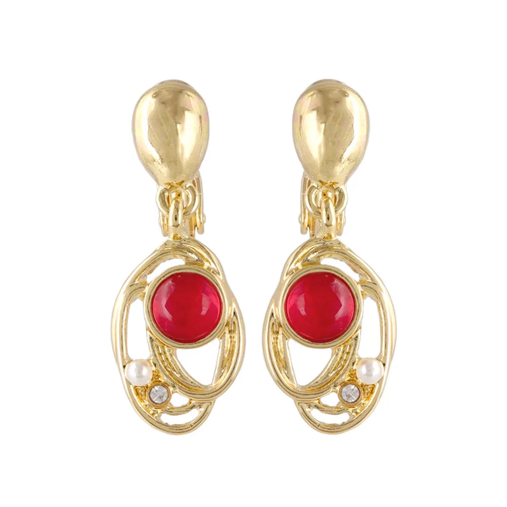 Bijou Drop Clip On Earrings