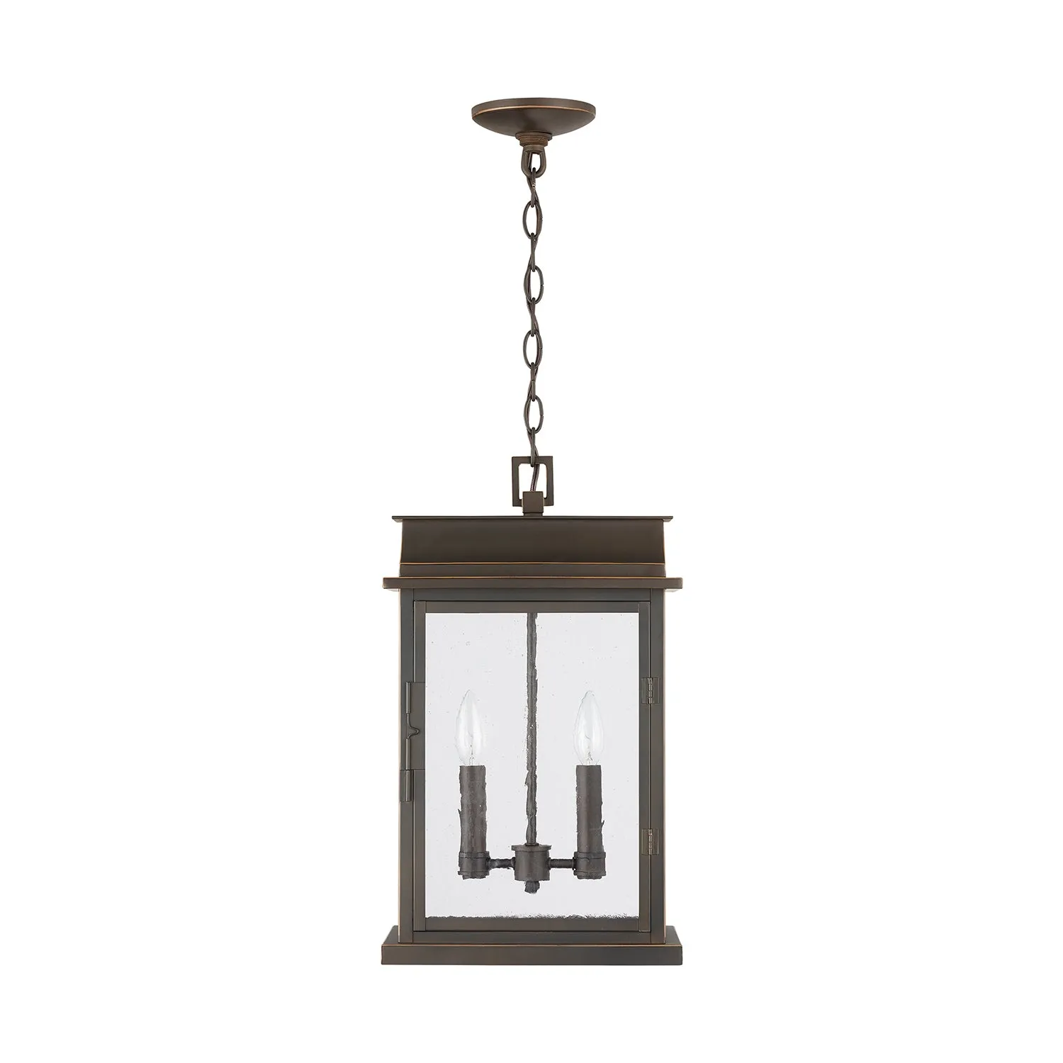 Bolton 2-Light Outdoor Hanging Lantern in Oiled Bronze