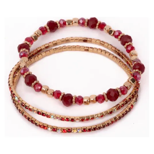 Boutique Ruby Red Bracelet Set