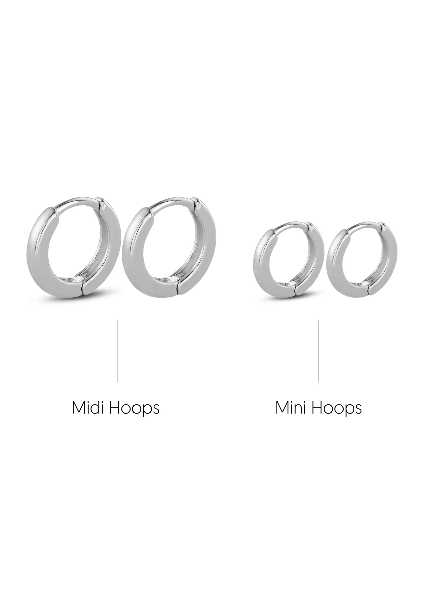 Brooklyn 3 Links Hoops Silver