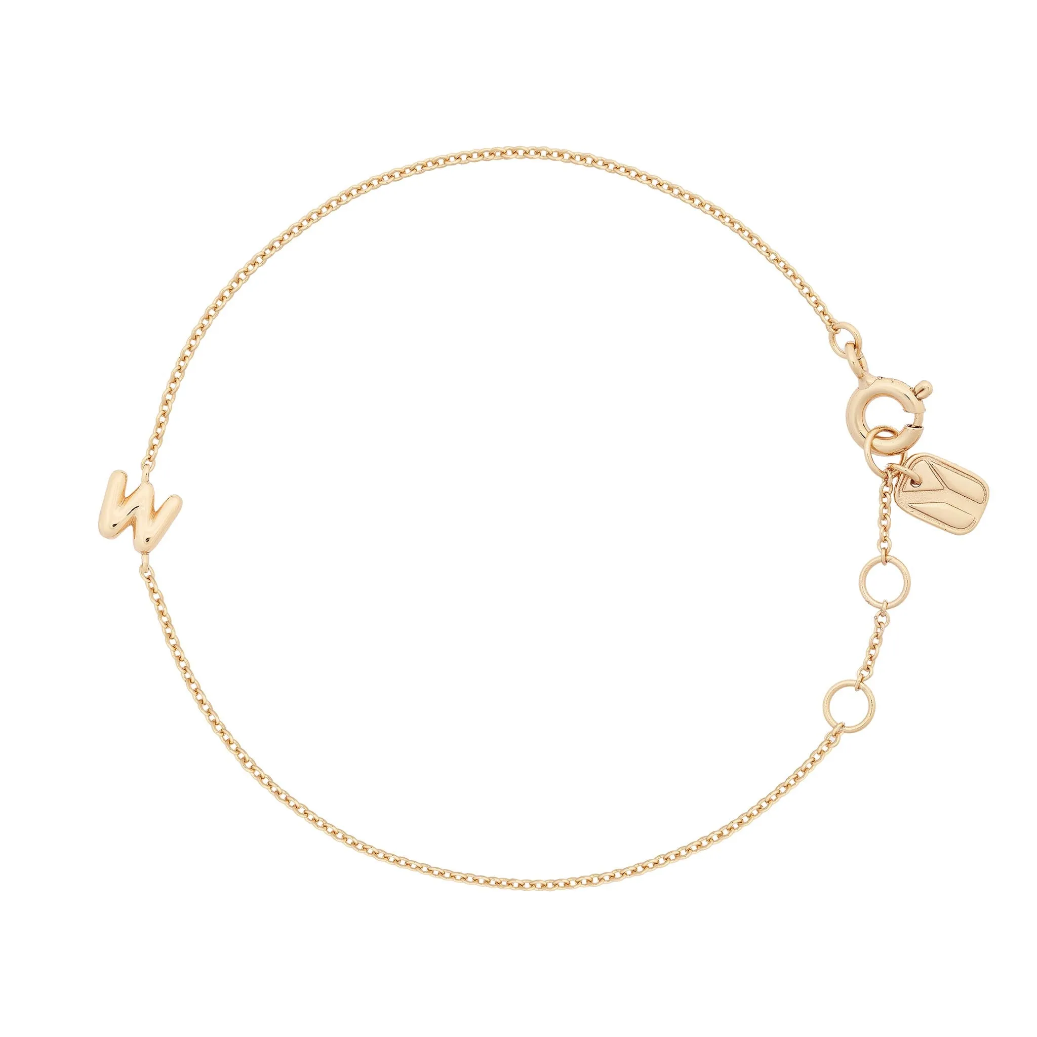 Bubble Initial Bracelet