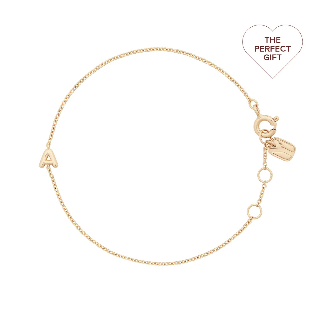 Bubble Initial Bracelet