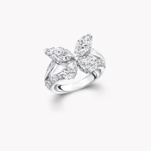 BUTTERFLY CLASSIC SILVER DIAMOND RING