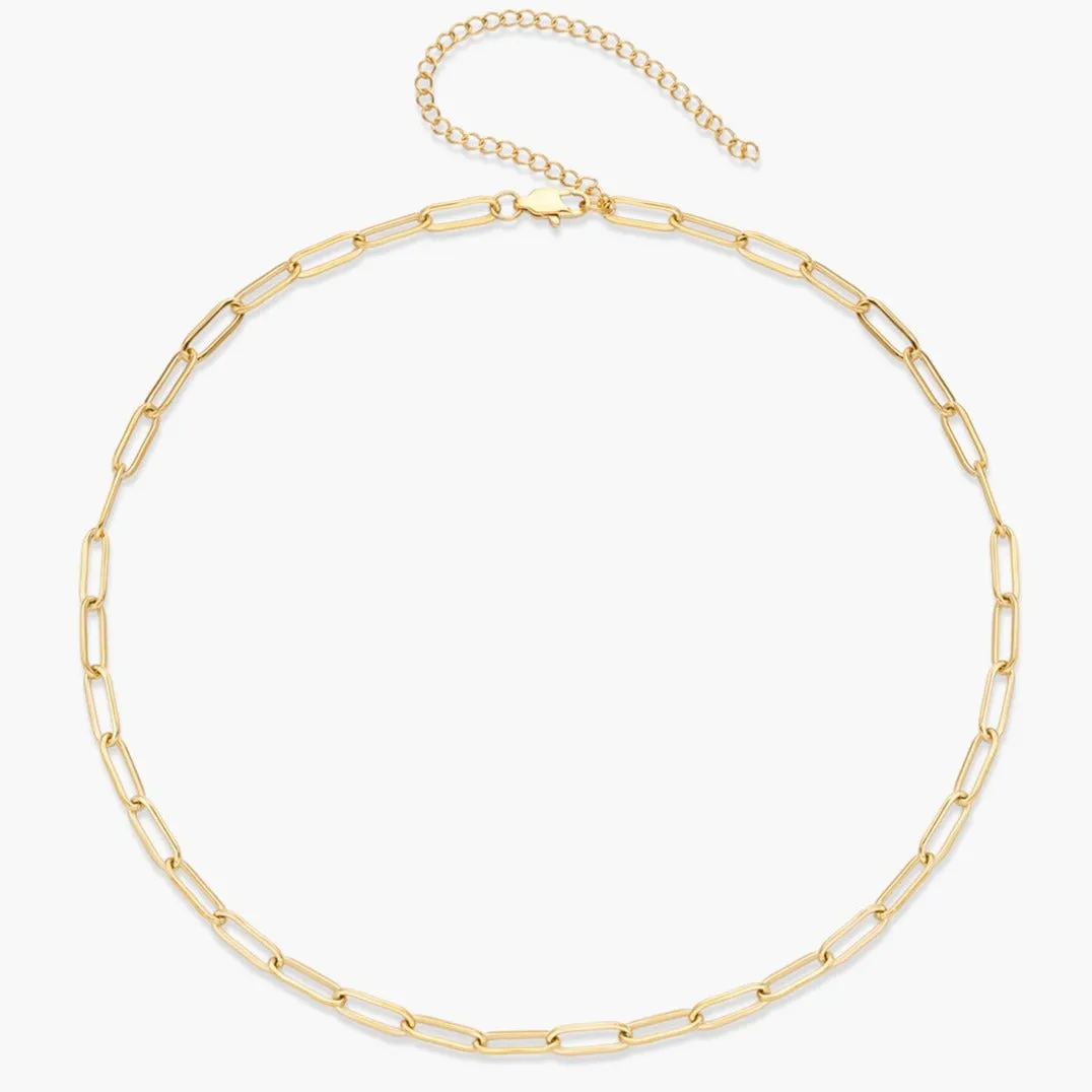 Chain Link Choker Necklace - Small