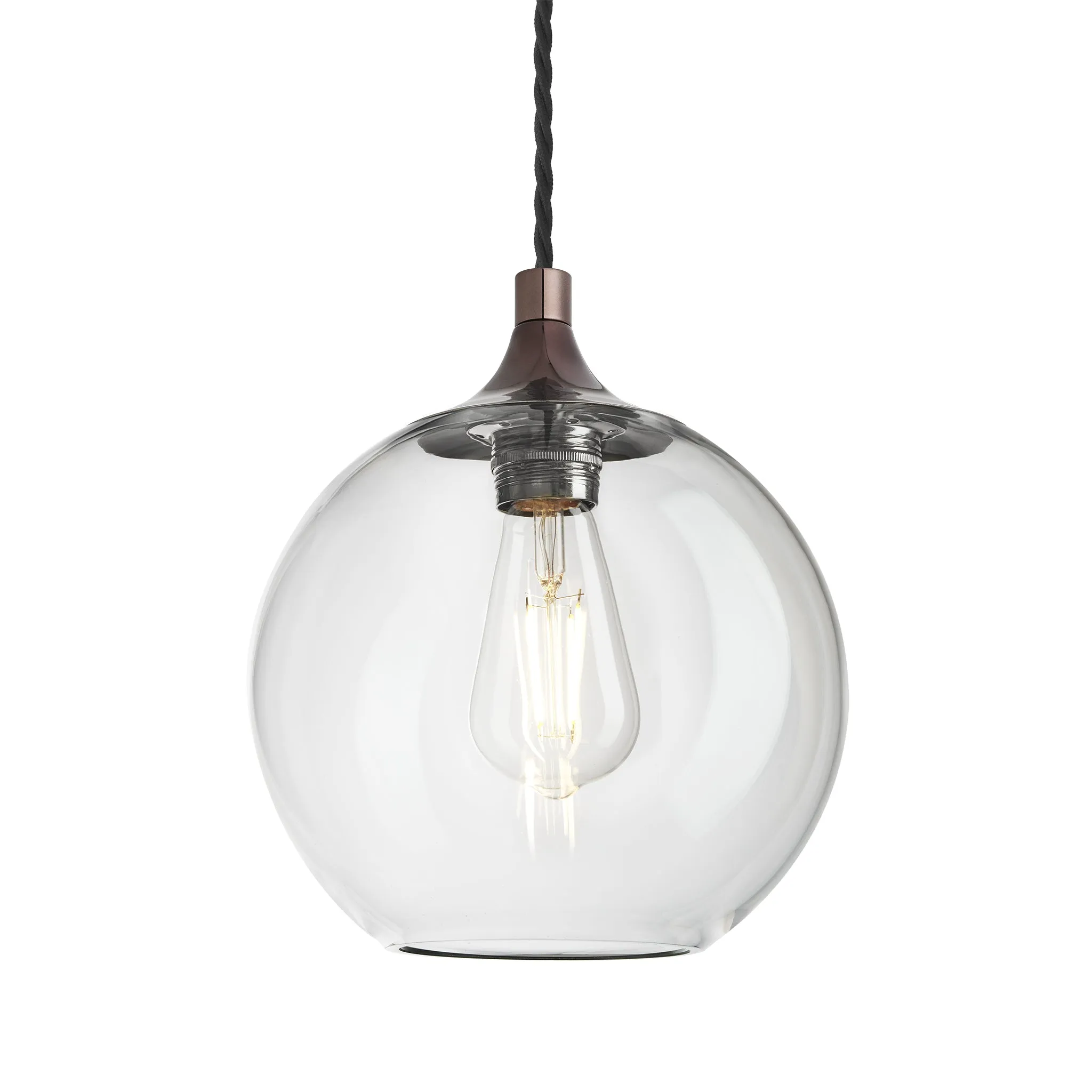 Chelsea Glass Globe Pendant - 7 Inch - Clear