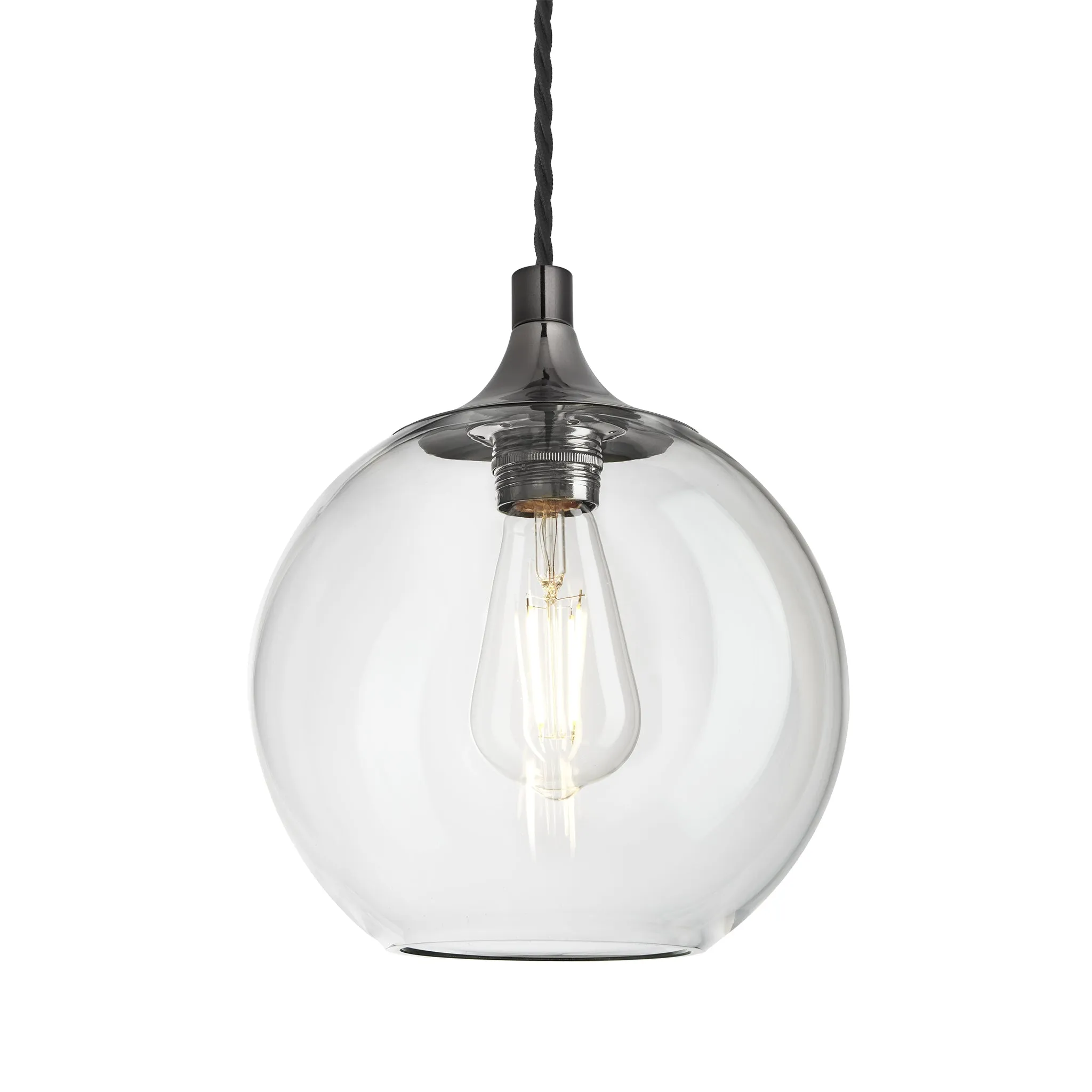 Chelsea Glass Globe Pendant - 7 Inch - Clear