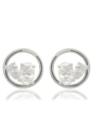 CHIC NOEL TOI ET MOI CIRCLE EARRINGS SILVER