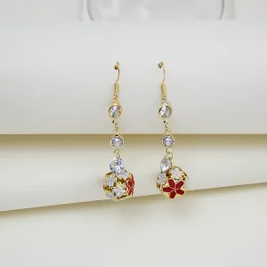 Chinese Style Retro Year Hollow And Exquisite Design Earrings