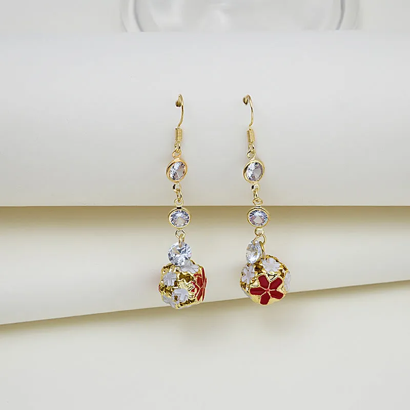 Chinese Style Retro Year Hollow And Exquisite Design Earrings