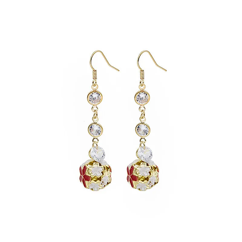 Chinese Style Retro Year Hollow And Exquisite Design Earrings