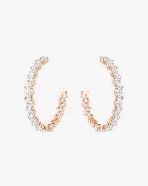 Cierra White Topaz Milli Hoops