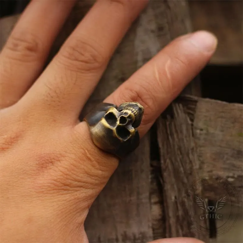 Classic Locomotive Skull Ring