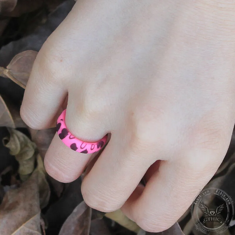 Colorful Leopard Silicone Ring