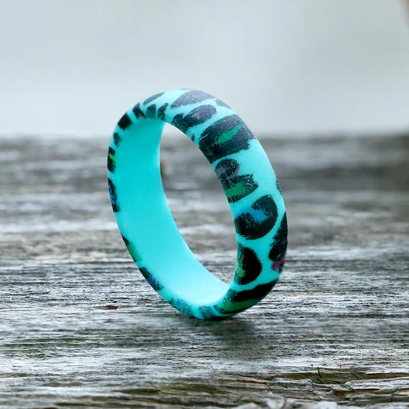 Colorful Leopard Silicone Ring