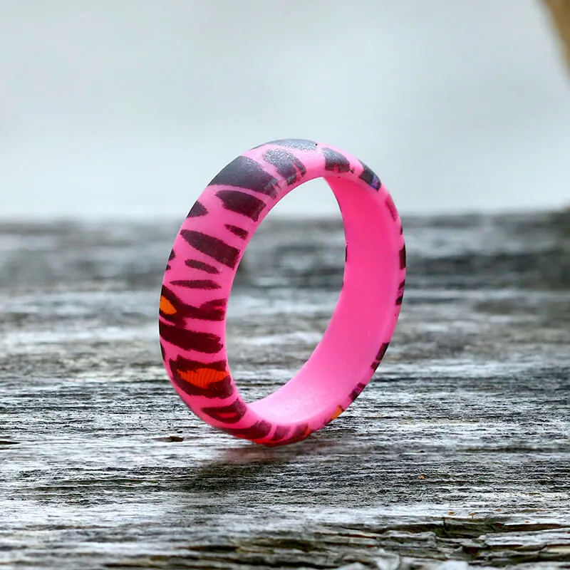 Colorful Leopard Silicone Ring