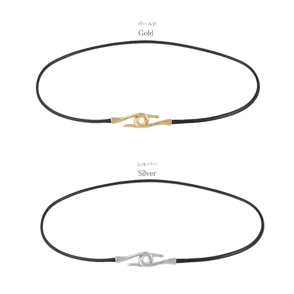 Cord Hook Choker Necklace