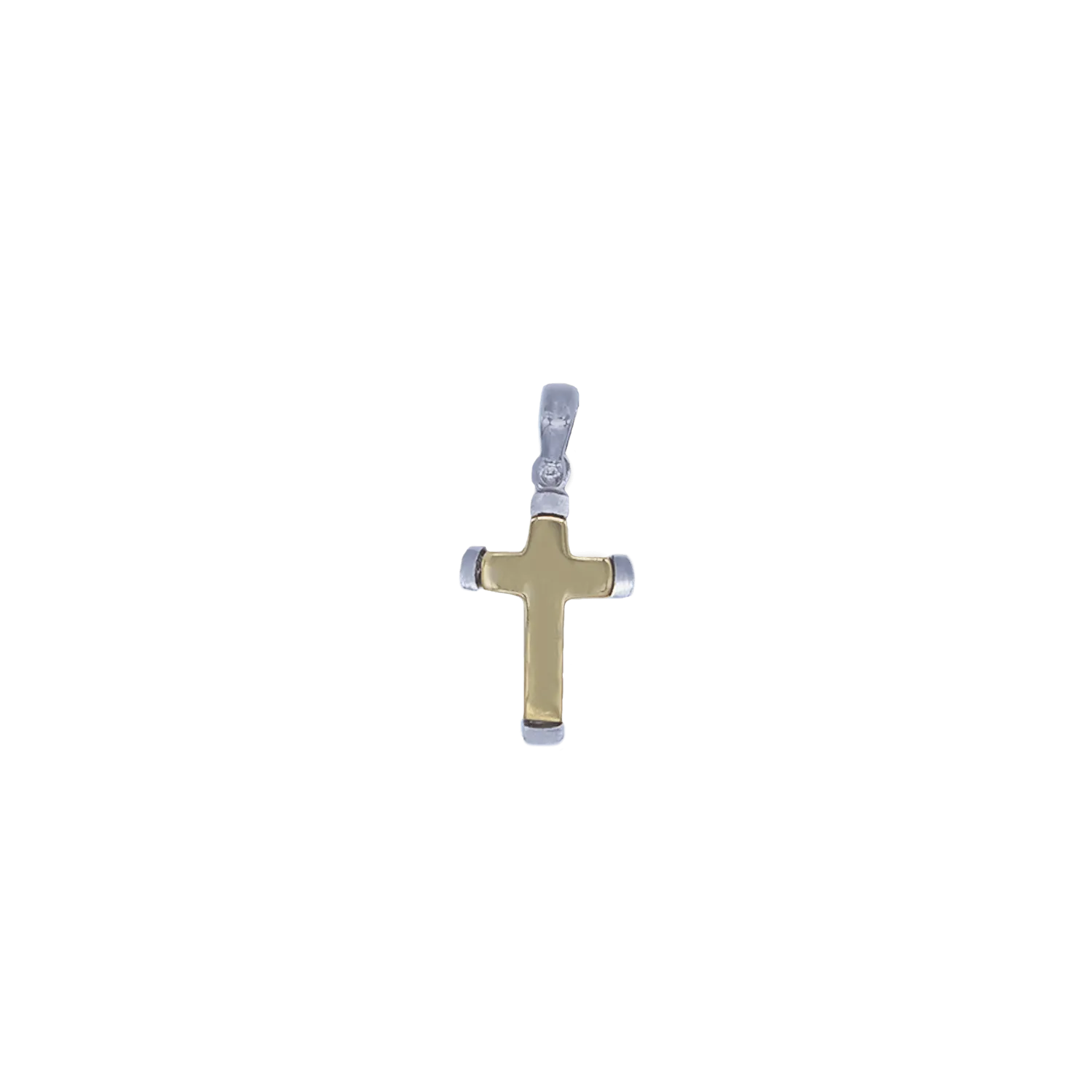 CROSS PENDANT - BICOLOR GOLD