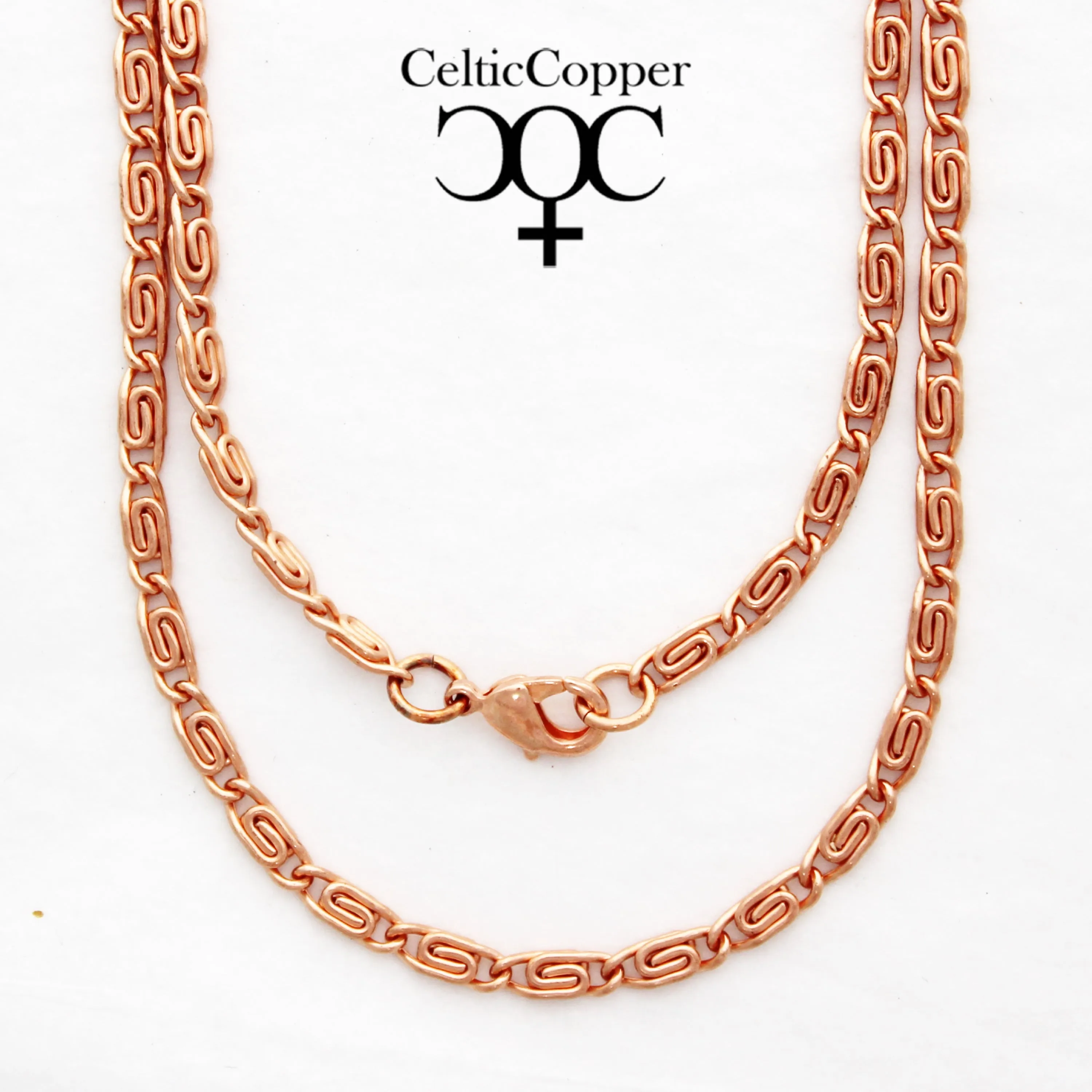 Custom Necklace Chain Solid Copper Celtic Scroll Chain Necklace NC61M Fine Celtic Copper Necklace Custom Size Chain